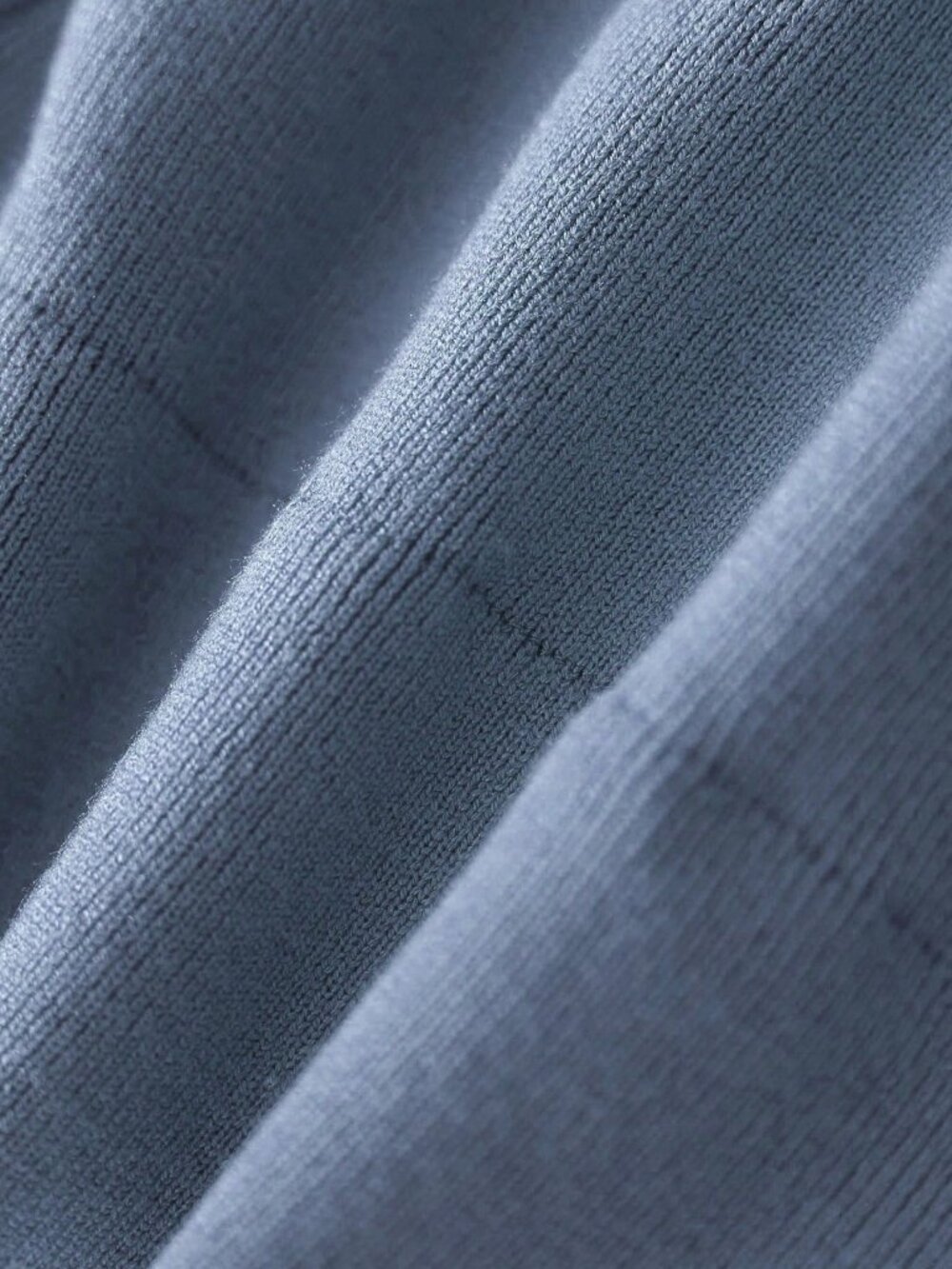 Blue Casual Women's Elegant Color Block Pleated Sweater - Picture 6 of 6